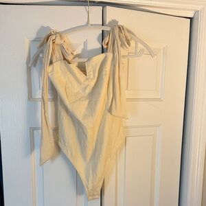 Free People Lola Bodysuit- Size Small in Cream